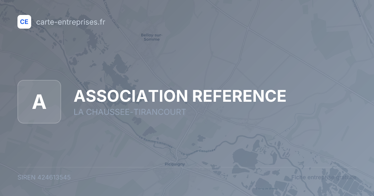 ASSOCIATION REFERENCE — 424613545 — fiche entreprise