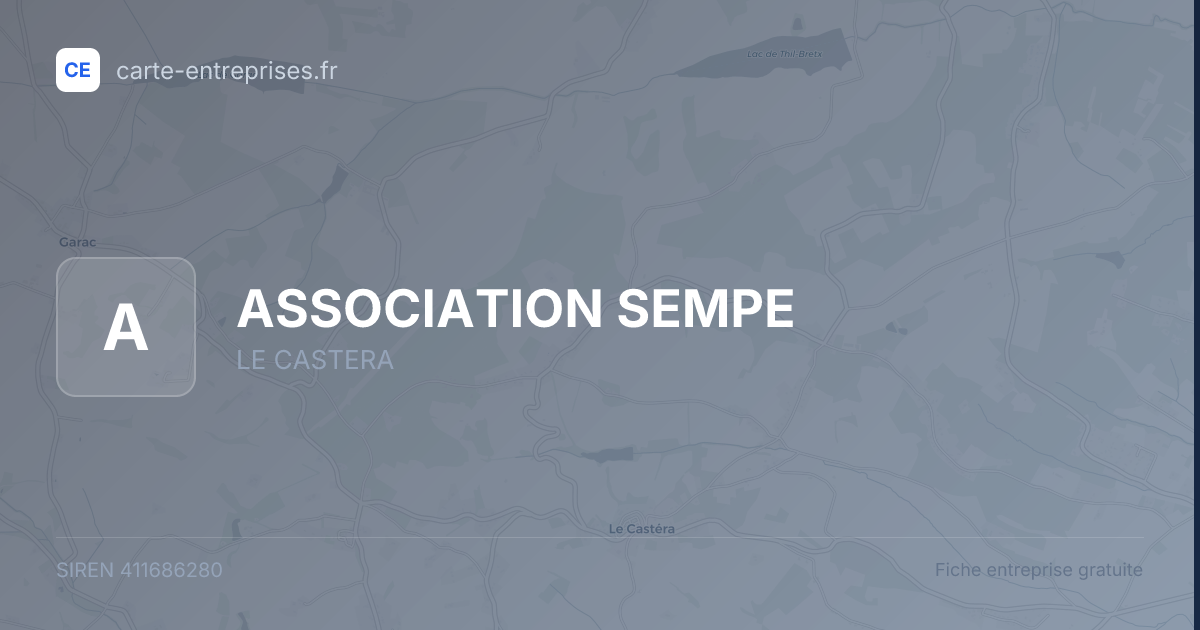 ASSOCIATION SEMPE — 411686280 — fiche entreprise