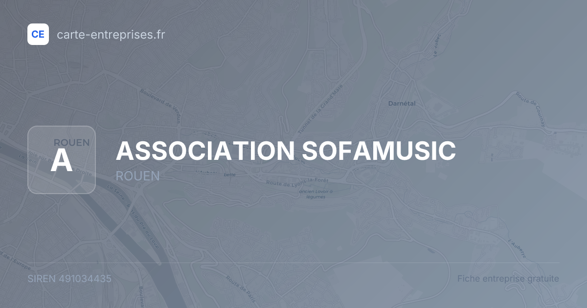 ASSOCIATION SOFAMUSIC — 491034435 — fiche entreprise