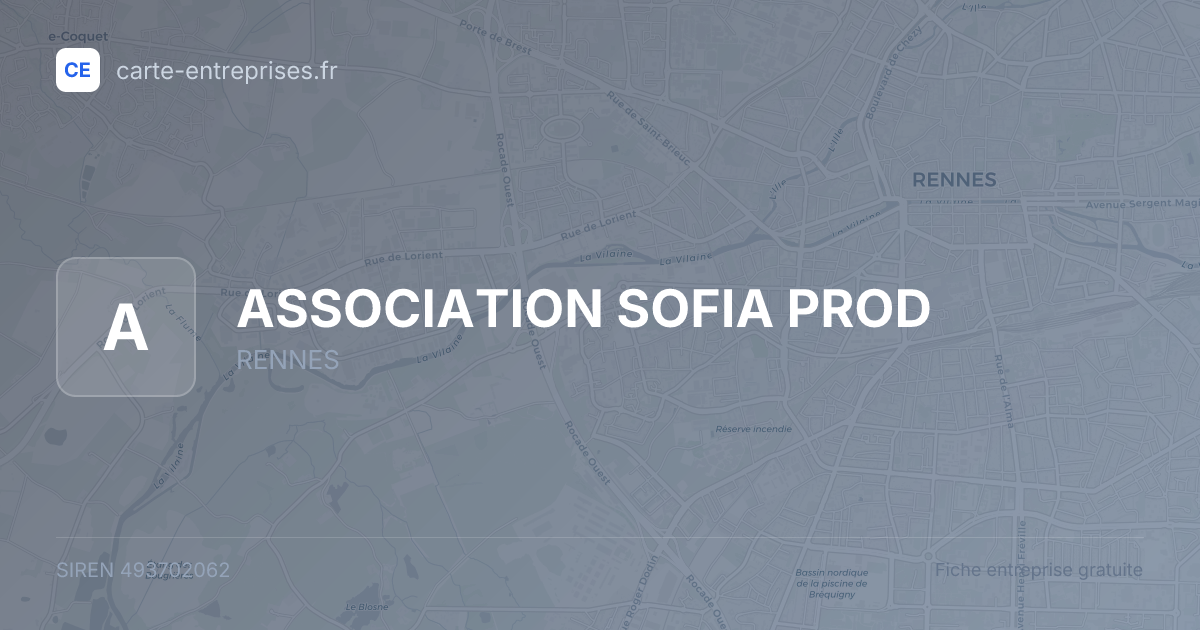 ASSOCIATION SOFIA PROD — 493702062 — fiche entreprise