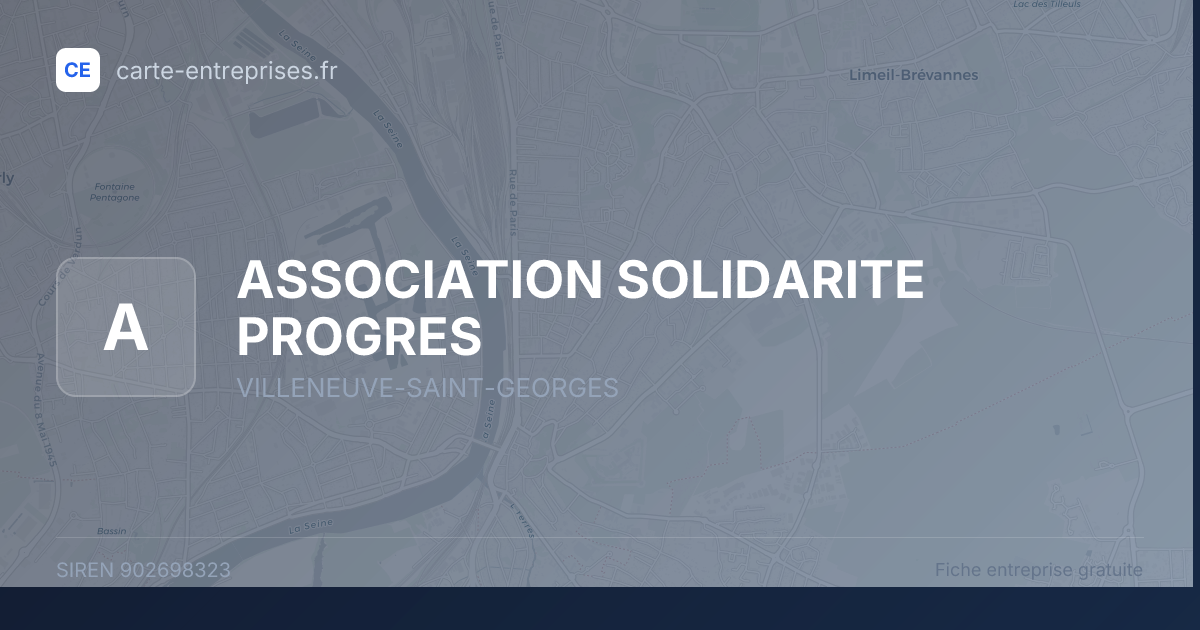 ASSOCIATION SOLIDARITE PROGRES — 902698323 — fiche entreprise