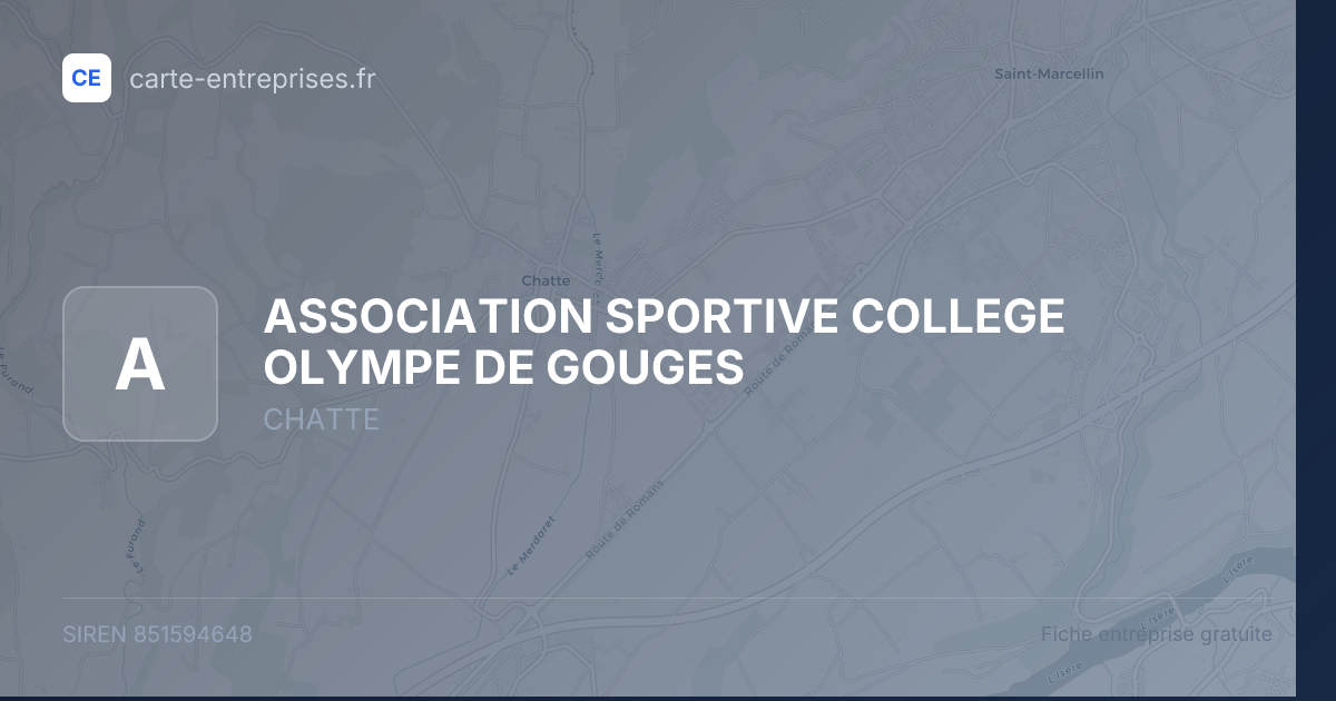 ASSOCIATION SPORTIVE COLLEGE OLYMPE DE GOUGES — 851594648 — fiche entreprise
