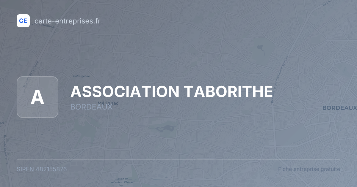 ASSOCIATION TABORITHE — 482155876 — fiche entreprise