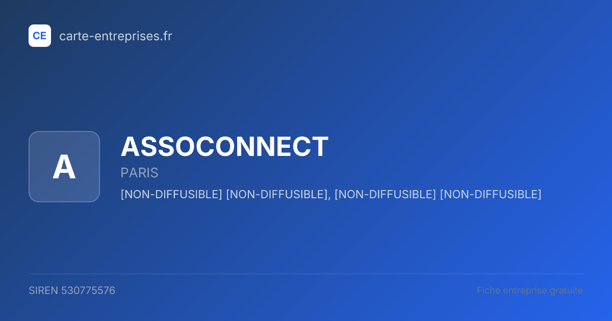 ASSOCONNECT — 530775576 — fiche entreprise