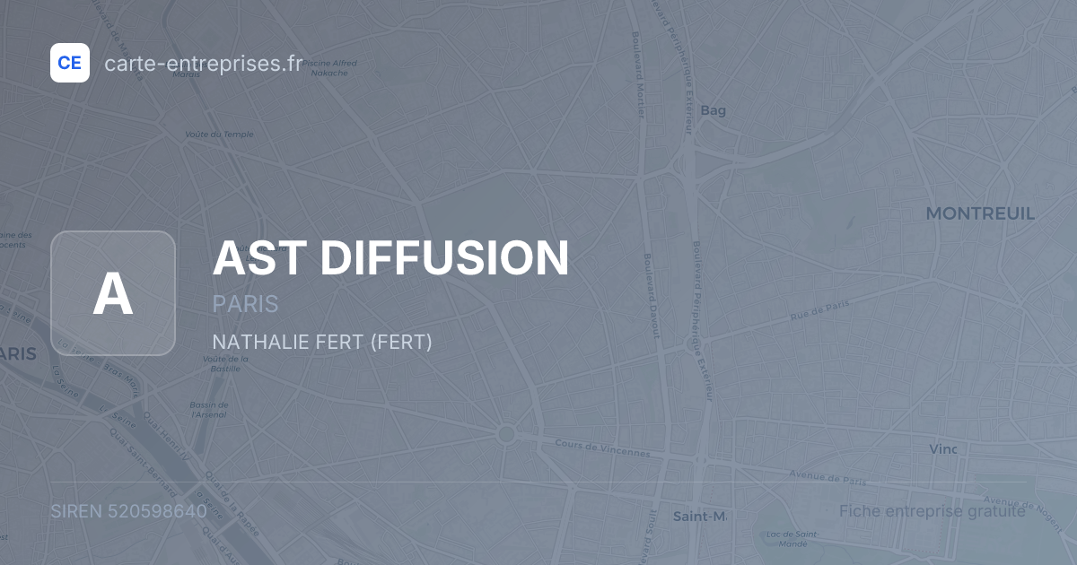 AST DIFFUSION — 520598640 — fiche entreprise