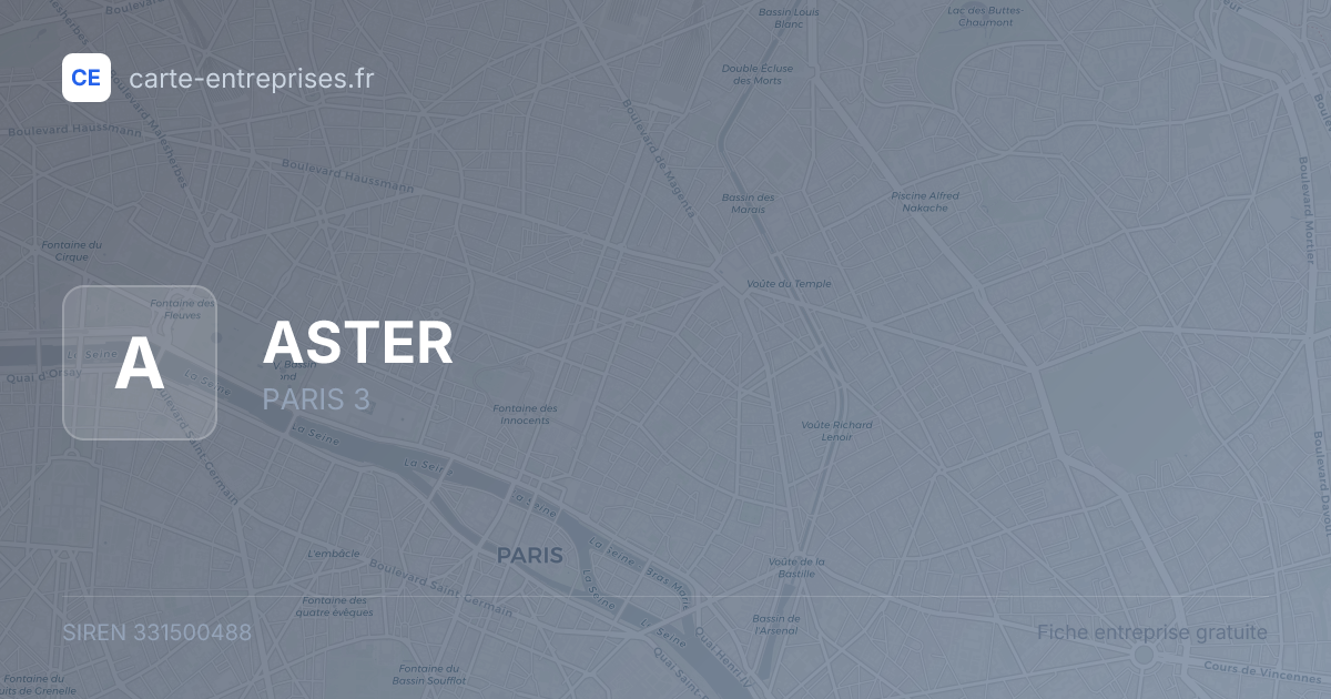 ASTER — 331500488 — fiche entreprise