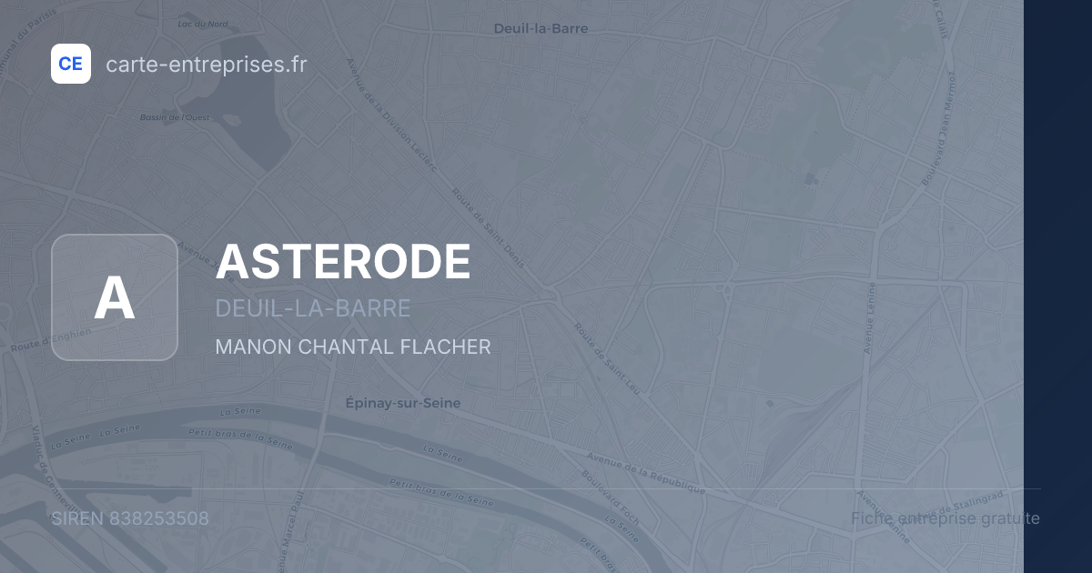 ASTERODE — 838253508 — fiche entreprise