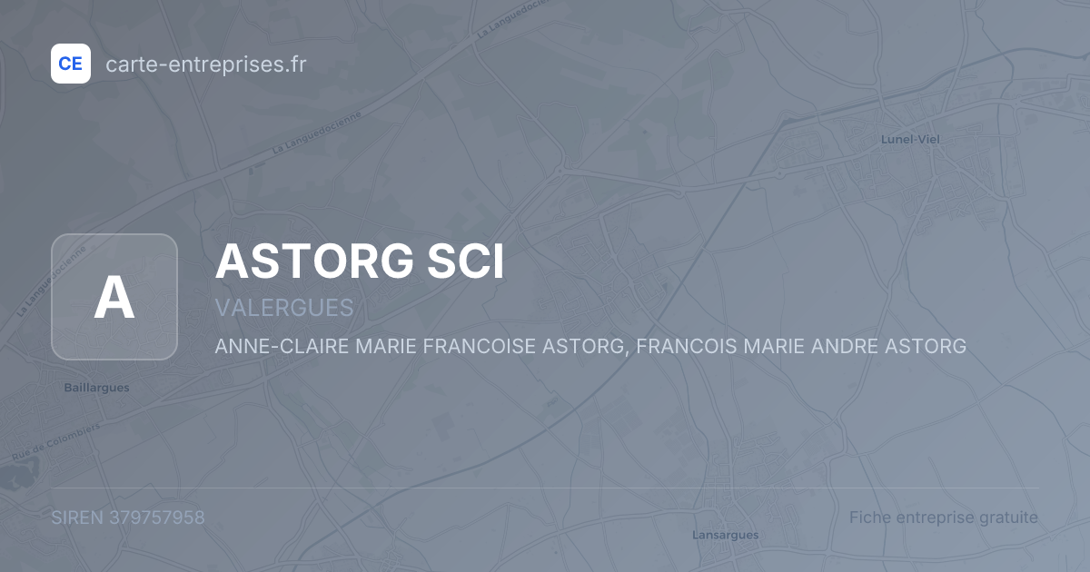 ASTORG SCI — 379757958 — fiche entreprise