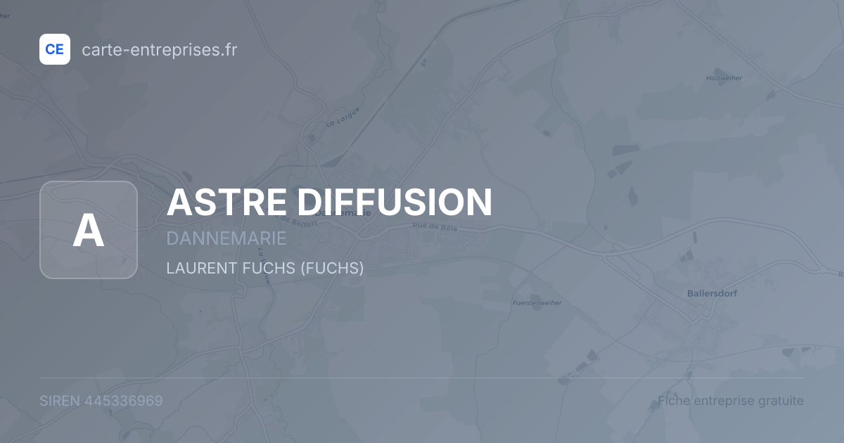 ASTRE DIFFUSION — 445336969 — fiche entreprise