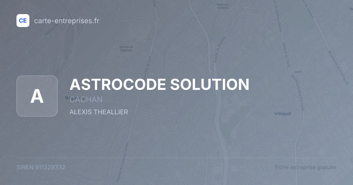ASTROCODE SOLUTION — 911329332 — fiche entreprise