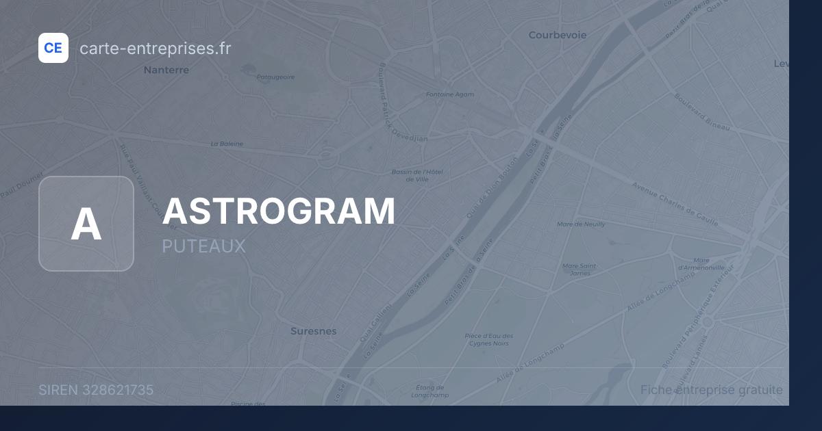 ASTROGRAM — 328621735 — fiche entreprise