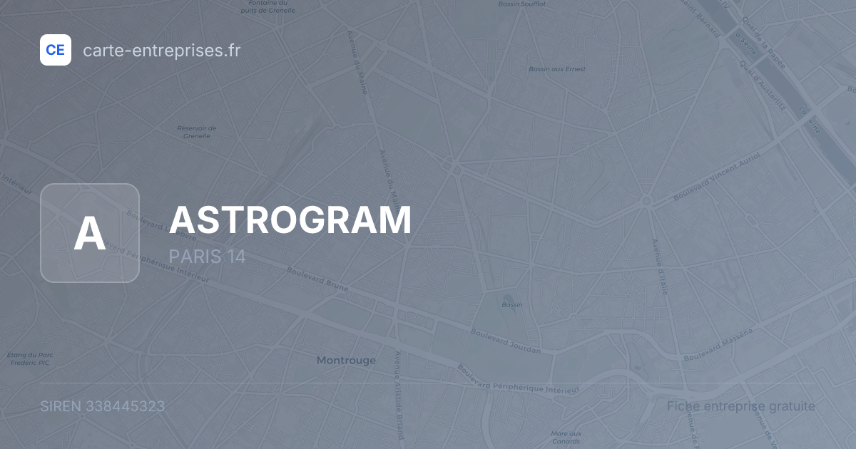 ASTROGRAM — 338445323 — fiche entreprise