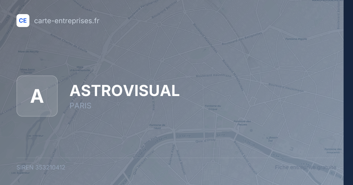 ASTROVISUAL — 353210412 — fiche entreprise