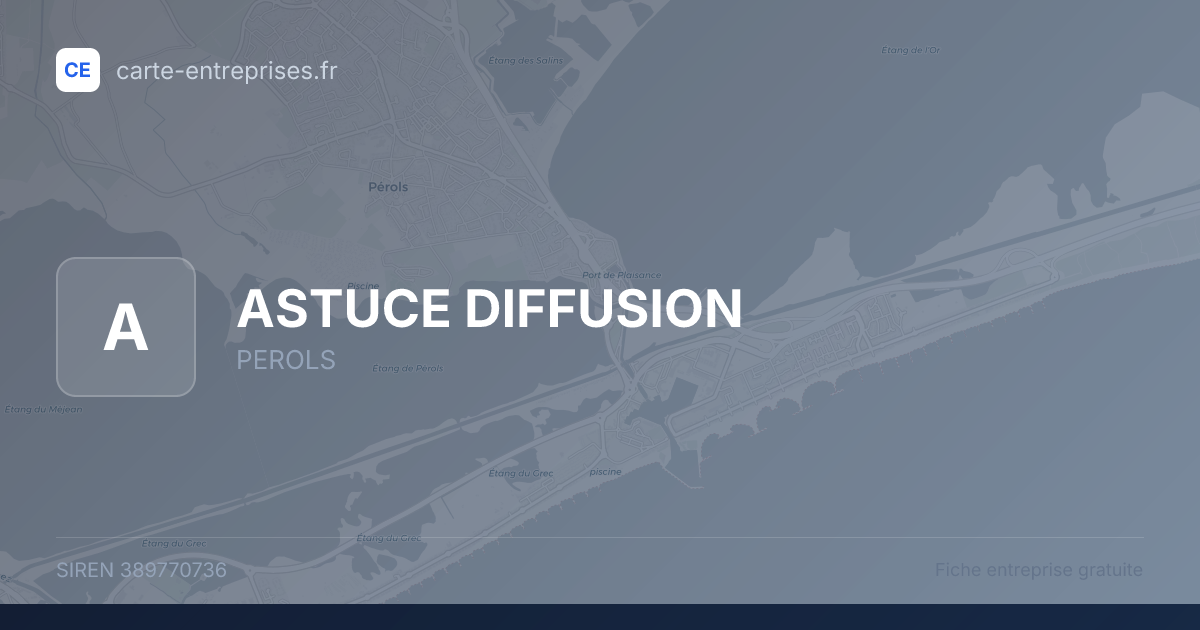 ASTUCE DIFFUSION — 389770736 — fiche entreprise