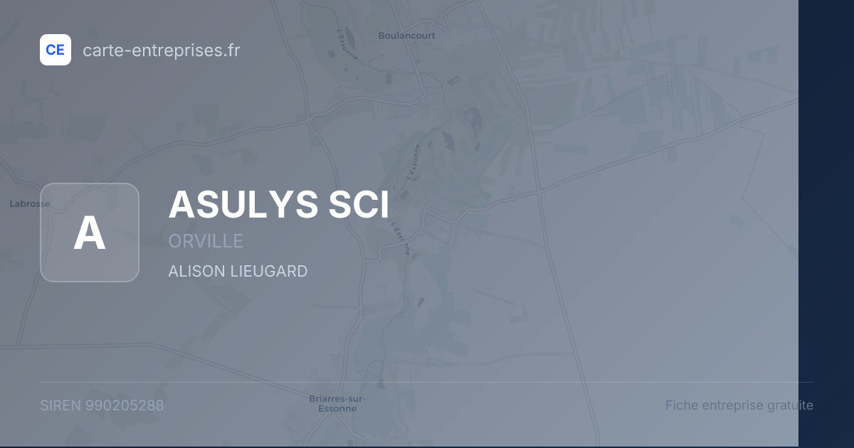 ASULYS SCI — 990205288 — fiche entreprise