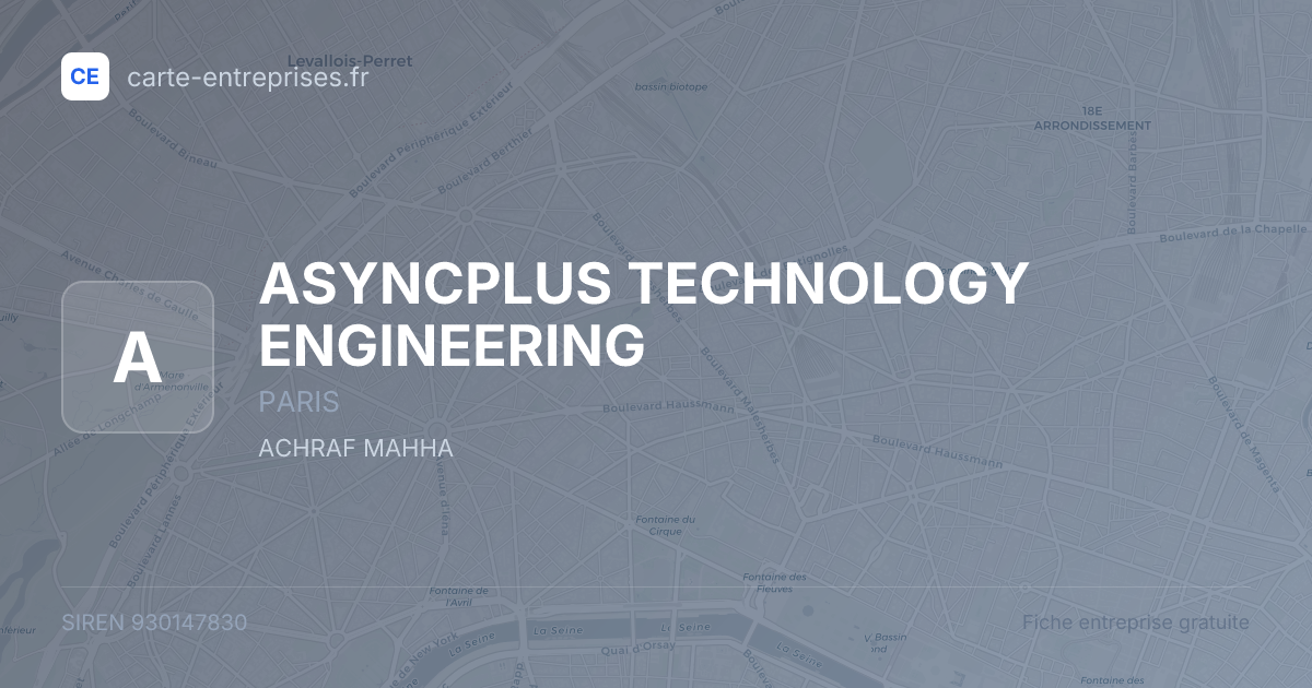 ASYNCPLUS TECHNOLOGY ENGINEERING — 930147830 — fiche entreprise