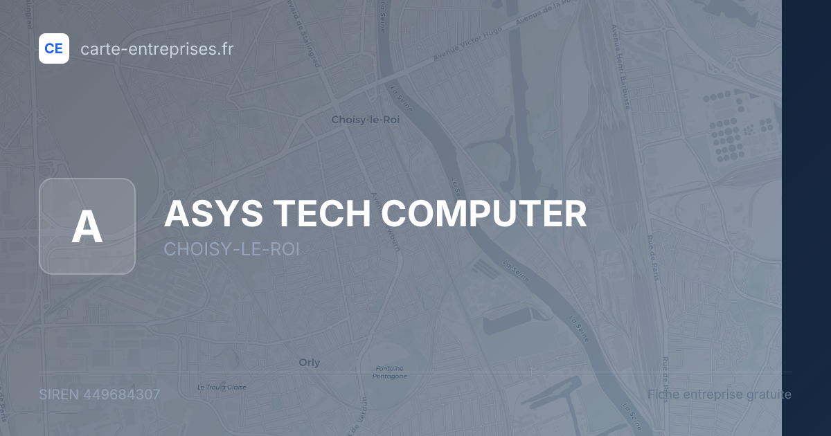 ASYS TECH COMPUTER — 449684307 — fiche entreprise