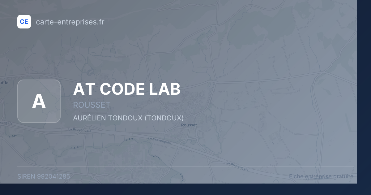 AT CODE LAB — 992041285 — fiche entreprise