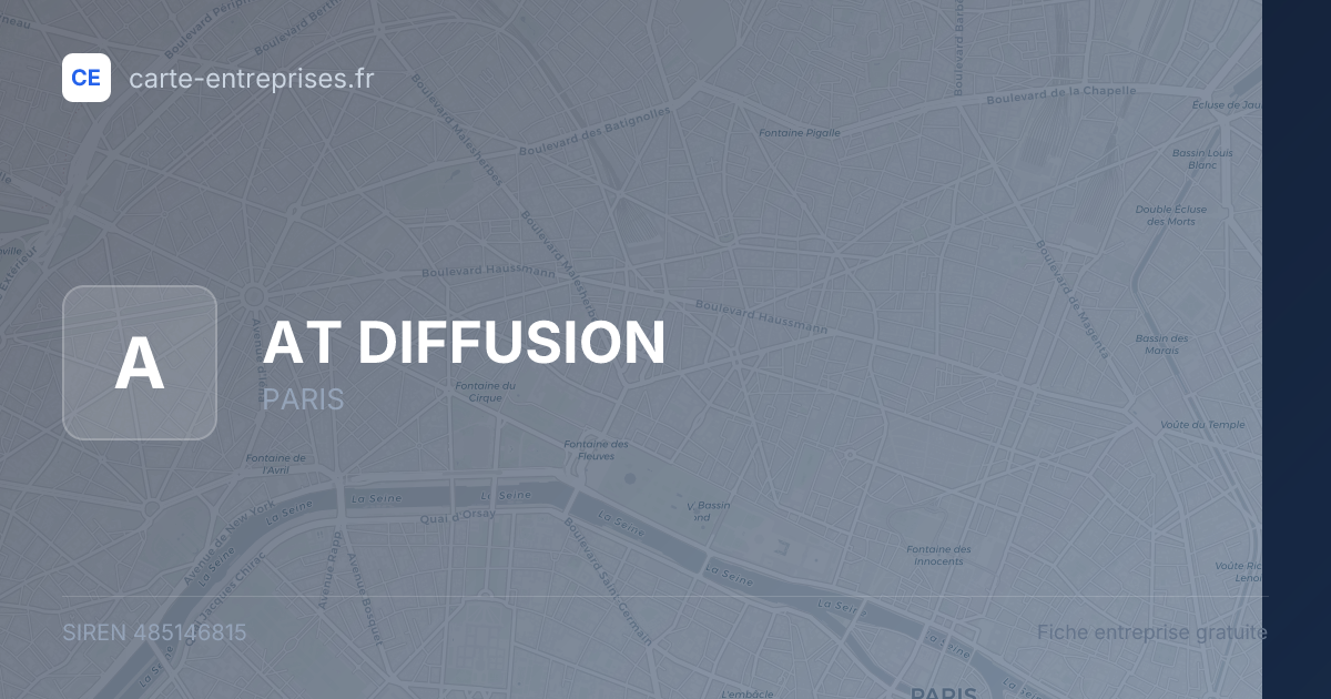 AT DIFFUSION — 485146815 — fiche entreprise
