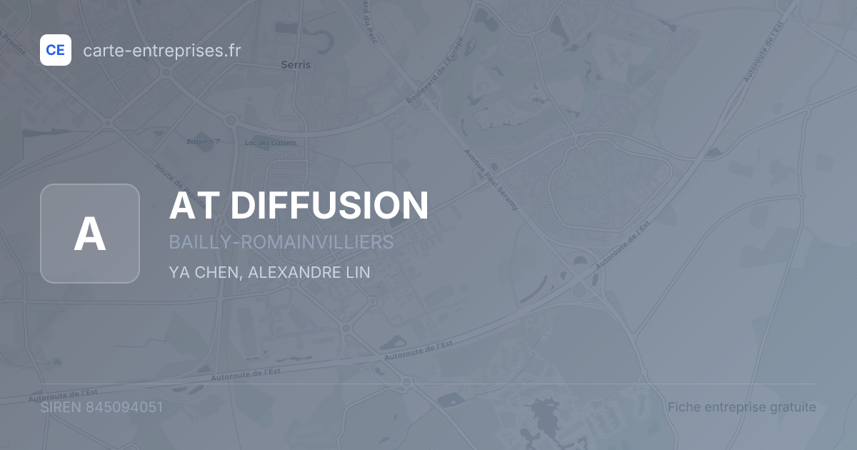 AT DIFFUSION — 845094051 — fiche entreprise