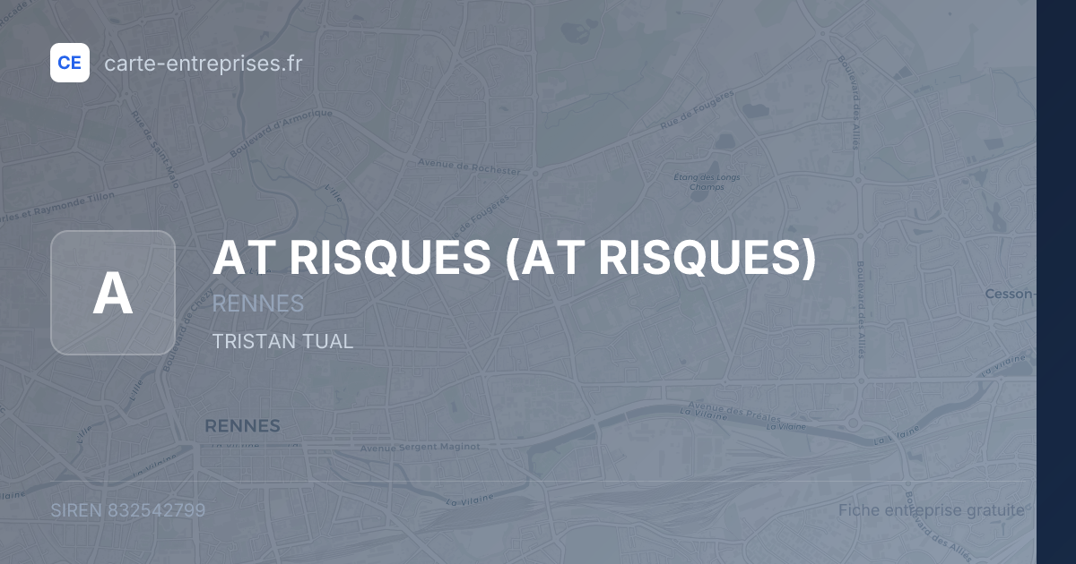 AT RISQUES — 832542799 — fiche entreprise