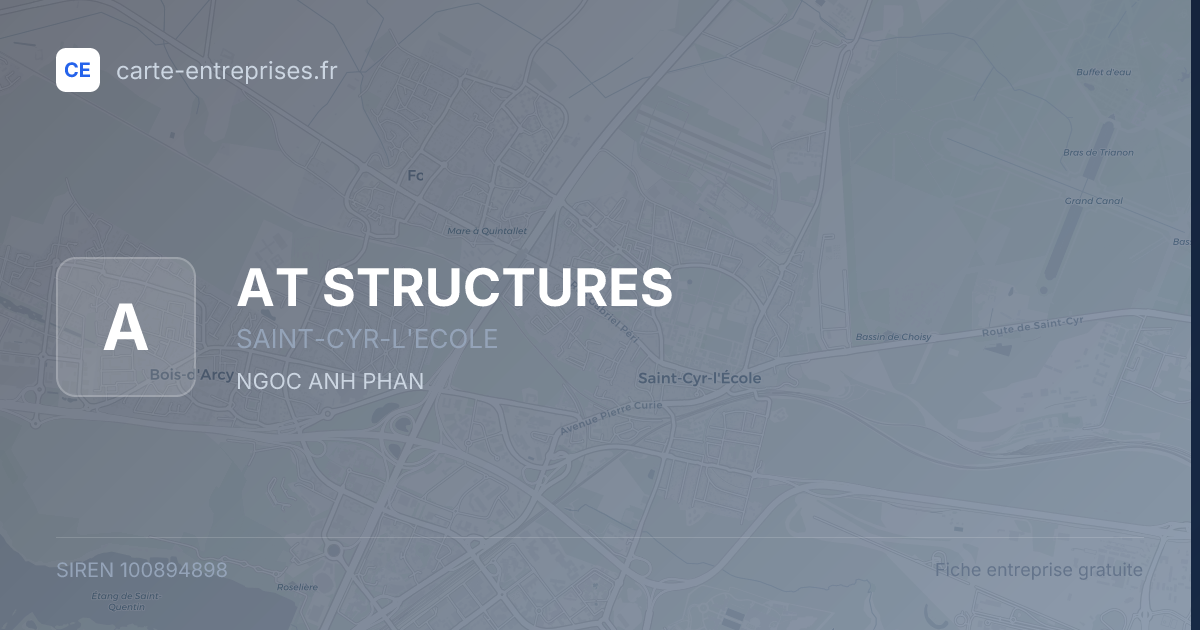 AT STRUCTURES — 100894898 — fiche entreprise