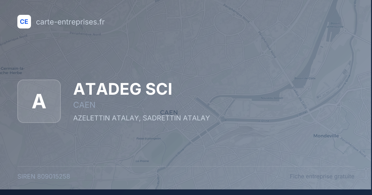 ATADEG SCI — 809015258 — fiche entreprise