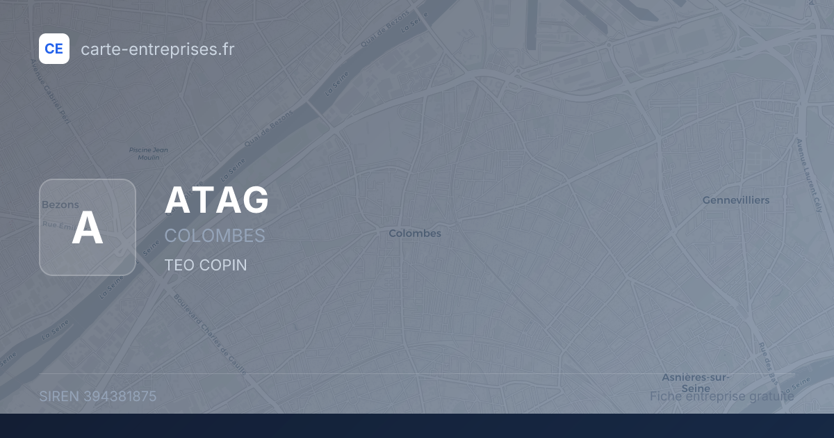 ATAG — 394381875 — fiche entreprise