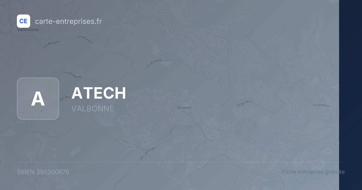 ATECH — 395300676 — fiche entreprise