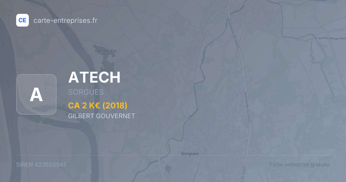 ATECH — 423503945 — fiche entreprise