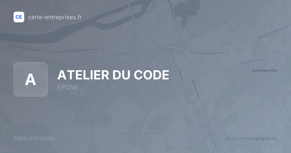 ATELIER DU CODE — 911025583 — fiche entreprise