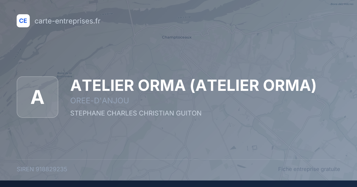 ATELIER ORMA — 918829235 — fiche entreprise