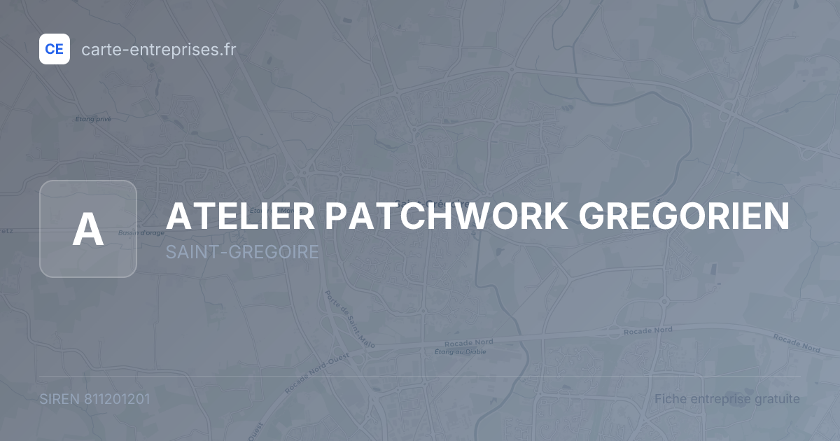 ATELIER PATCHWORK GREGORIEN — 811201201 — fiche entreprise