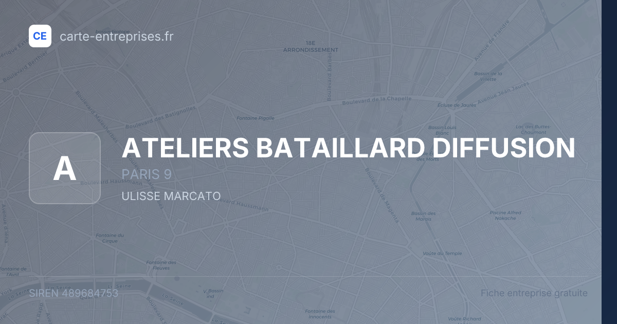 ATELIERS BATAILLARD DIFFUSION — 489684753 — fiche entreprise