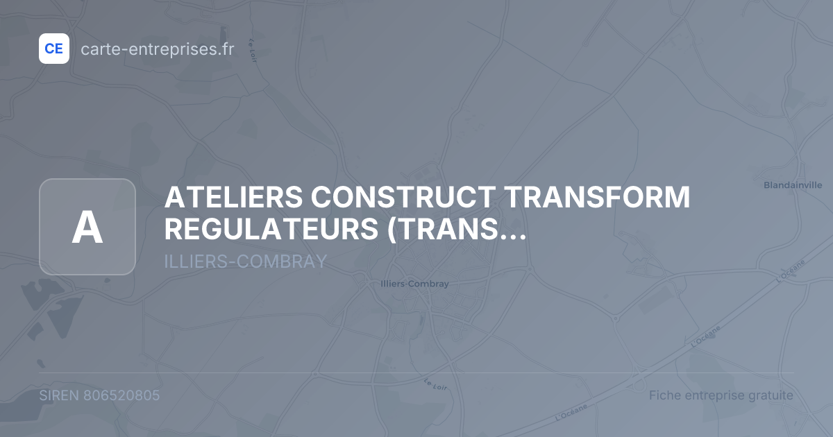 ATELIERS CONSTRUCT TRANSFORM REGULATEURS (TRANSREG) — 806520805 — fiche entreprise