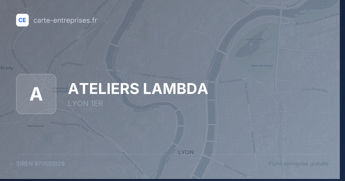ATELIERS LAMBDA — 970501029 — fiche entreprise