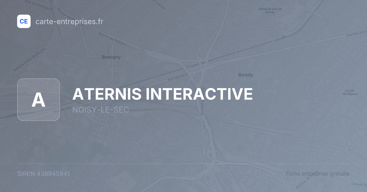 ATERNIS INTERACTIVE — 438945941 — fiche entreprise