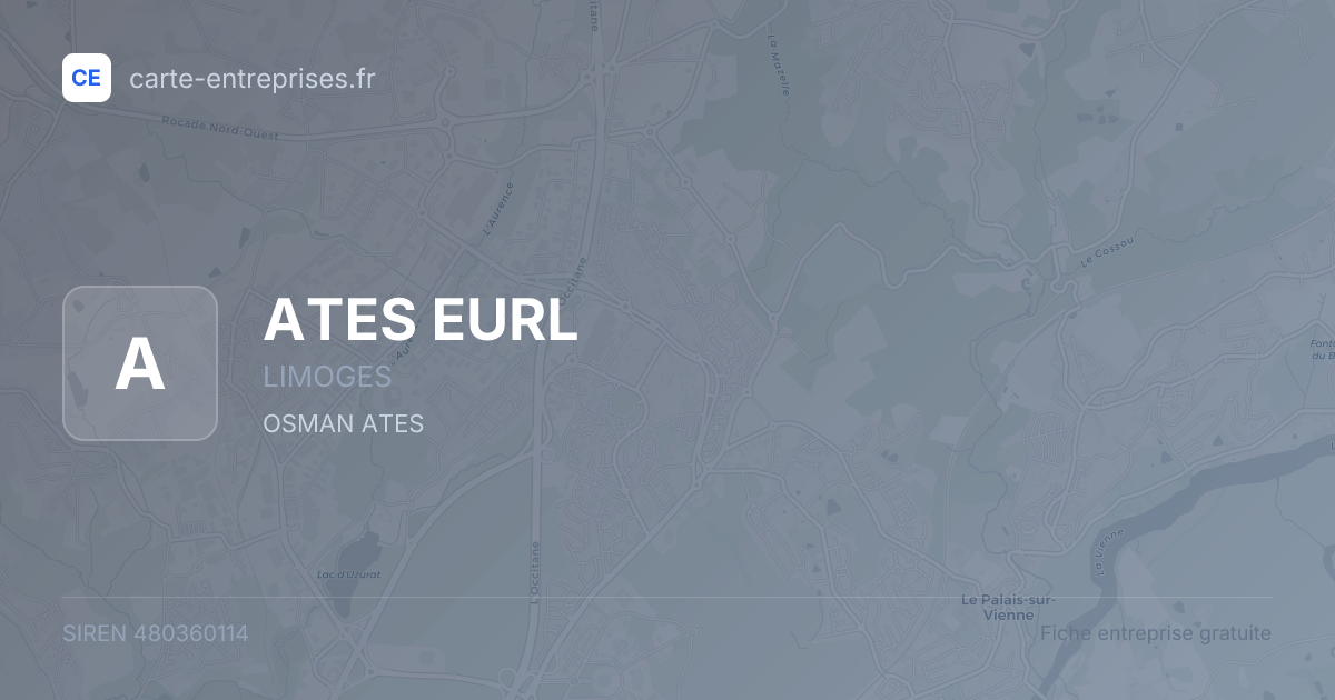ATES EURL — 480360114 — fiche entreprise