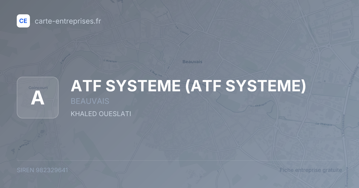 ATF SYSTEME — 982329641 — fiche entreprise