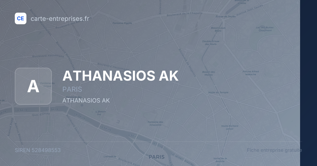 ATHANASIOS AK — 528498553 — fiche entreprise