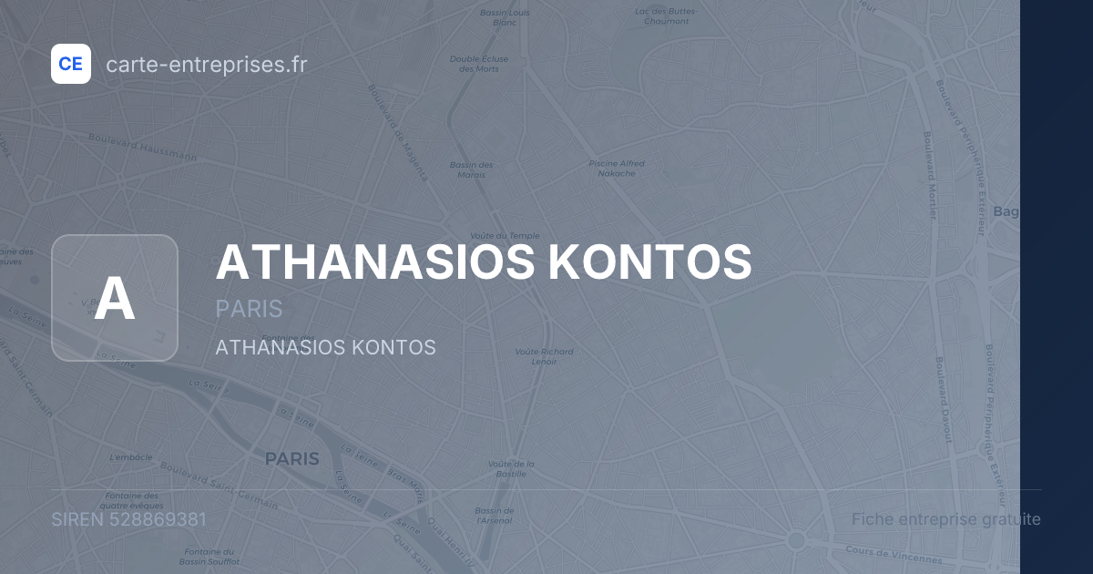 ATHANASIOS KONTOS — 528869381 — fiche entreprise