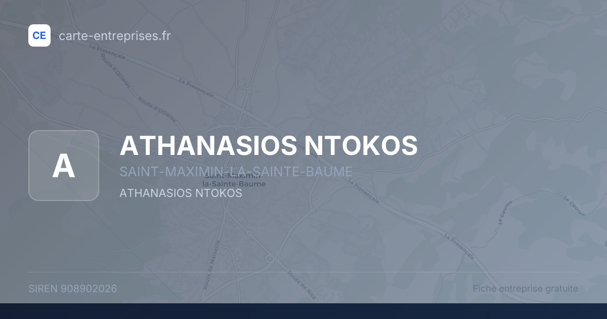 ATHANASIOS NTOKOS — 908902026 — fiche entreprise