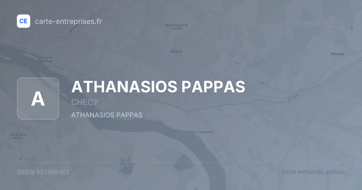 ATHANASIOS PAPPAS — 922965462 — fiche entreprise
