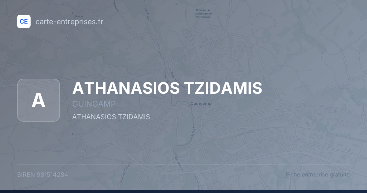 ATHANASIOS TZIDAMIS — 981514284 — fiche entreprise