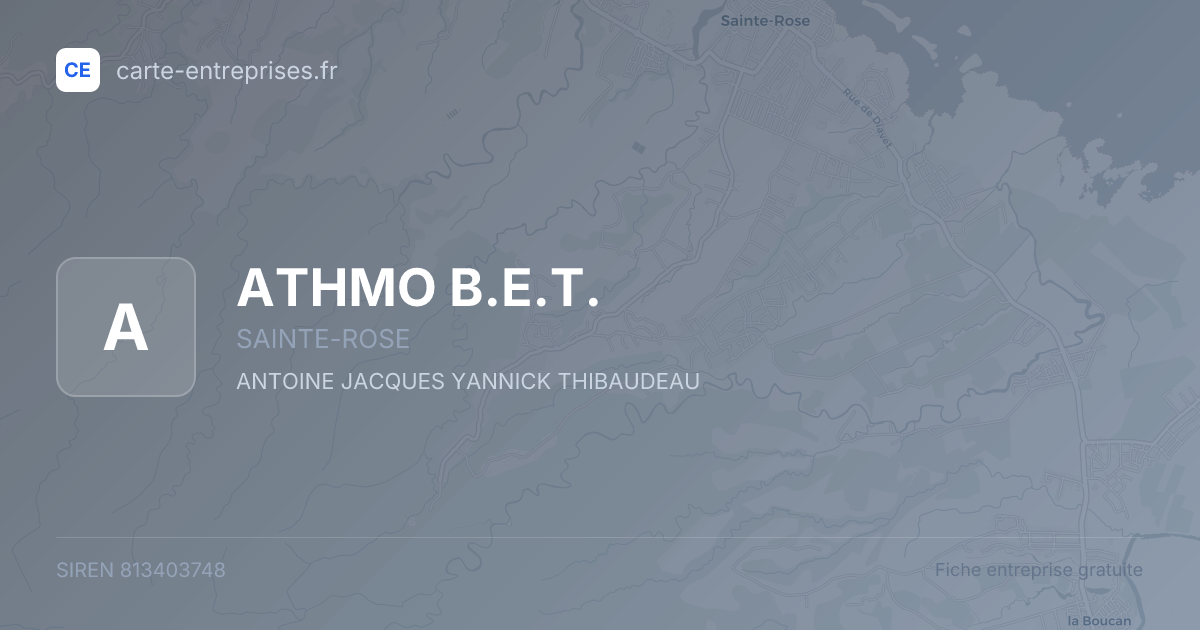ATHMO B.E.T. — 813403748 — fiche entreprise