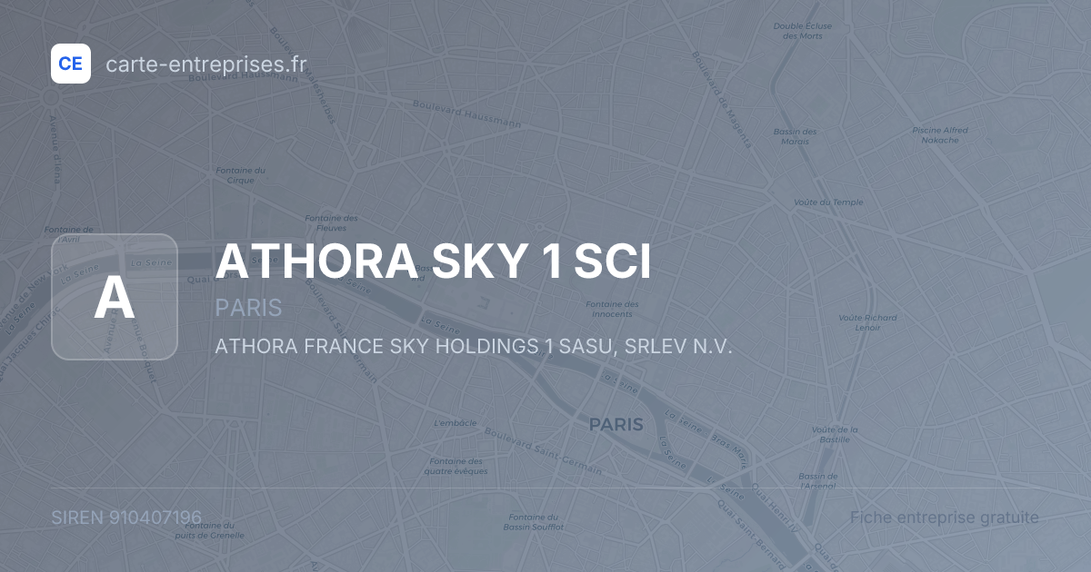 ATHORA SKY 1 SCI — 910407196 — fiche entreprise