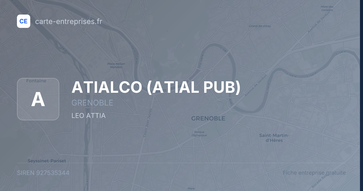 ATIALCO (ATIAL PUB) — 927535344 — fiche entreprise