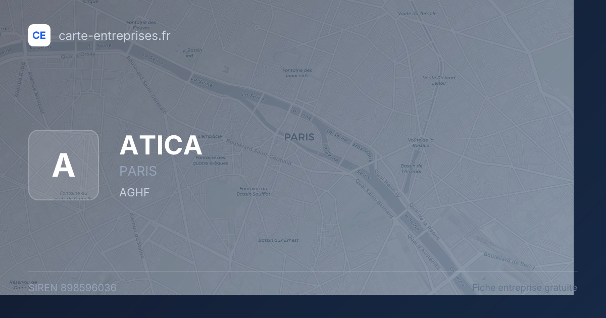 ATICA — 898596036 — fiche entreprise