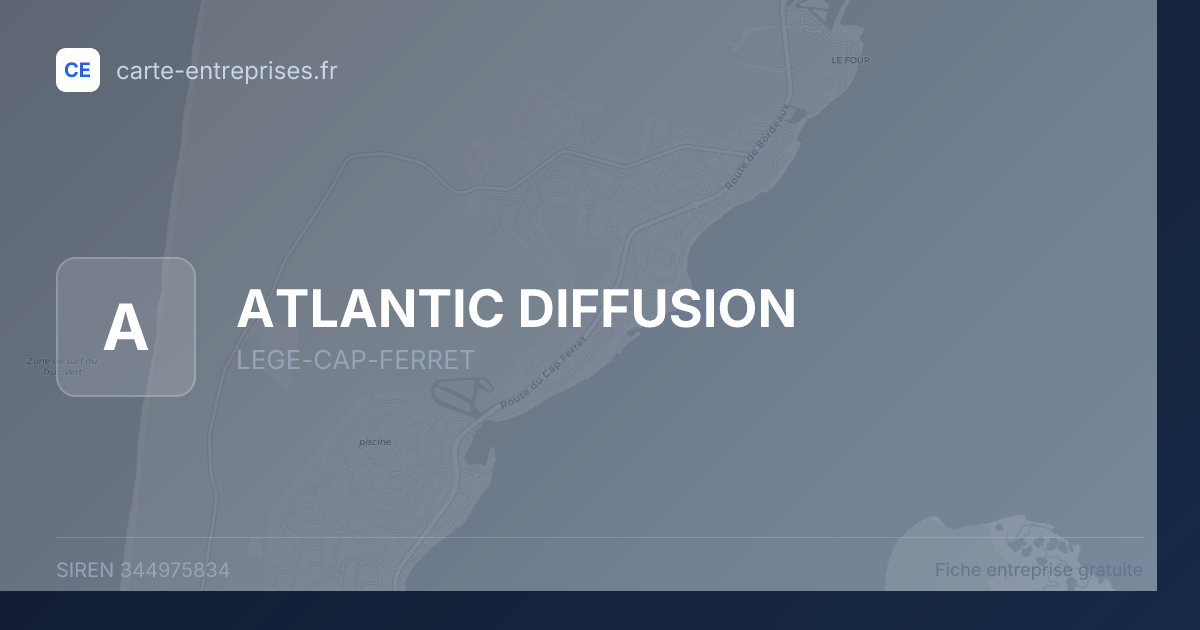 ATLANTIC DIFFUSION — 344975834 — fiche entreprise