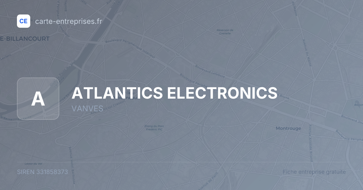 ATLANTICS ELECTRONICS — 331858373 — fiche entreprise